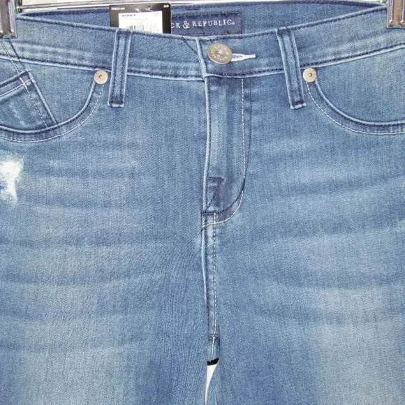NWT ROCK & REPUBLIC Legging Distressed Jeans Sz 8M - Picture 4 of 6